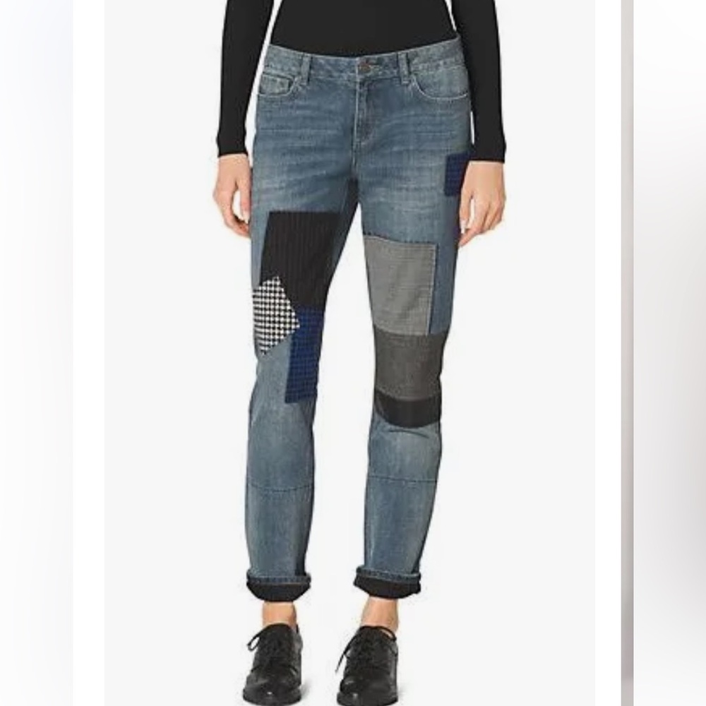 Michael Kors ‘Sexy Boyfriend” Patchwork Jeans